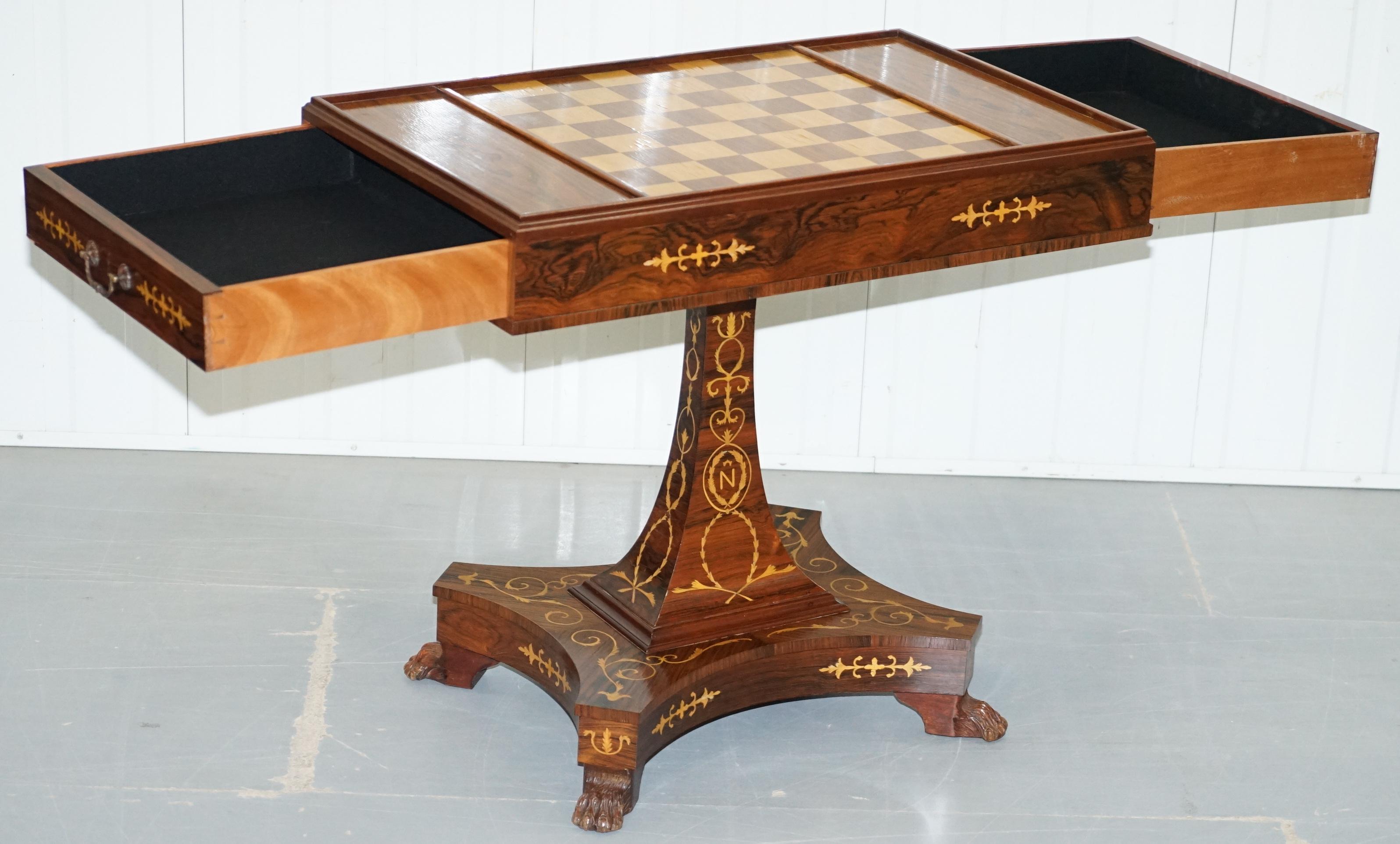 Napoleon Empire Chess Games Table Redwood Carlo Beccalli Palace Fontainebleau 11