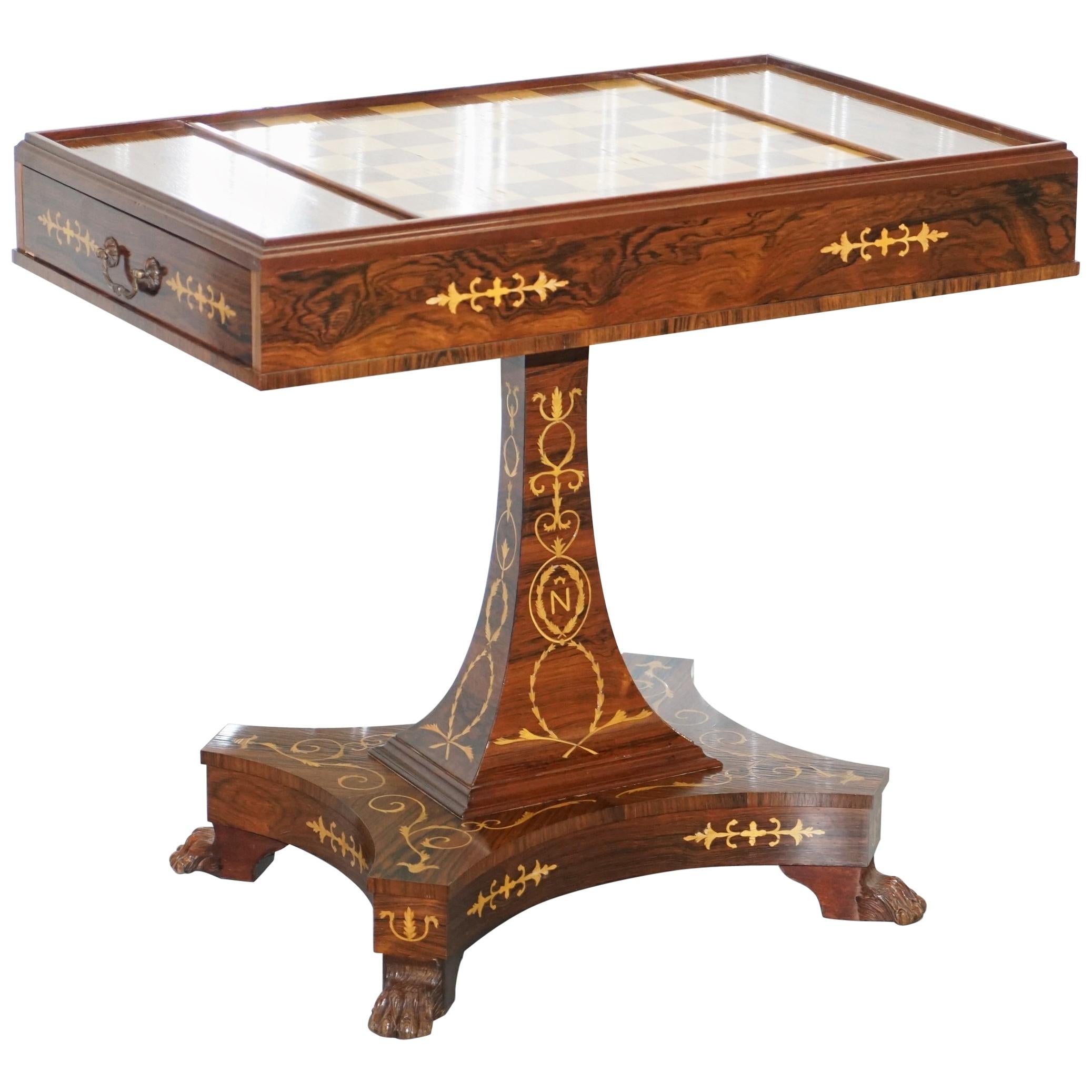 Napoleon Empire Chess Games Table Redwood Carlo Beccalli Palace Fontainebleau