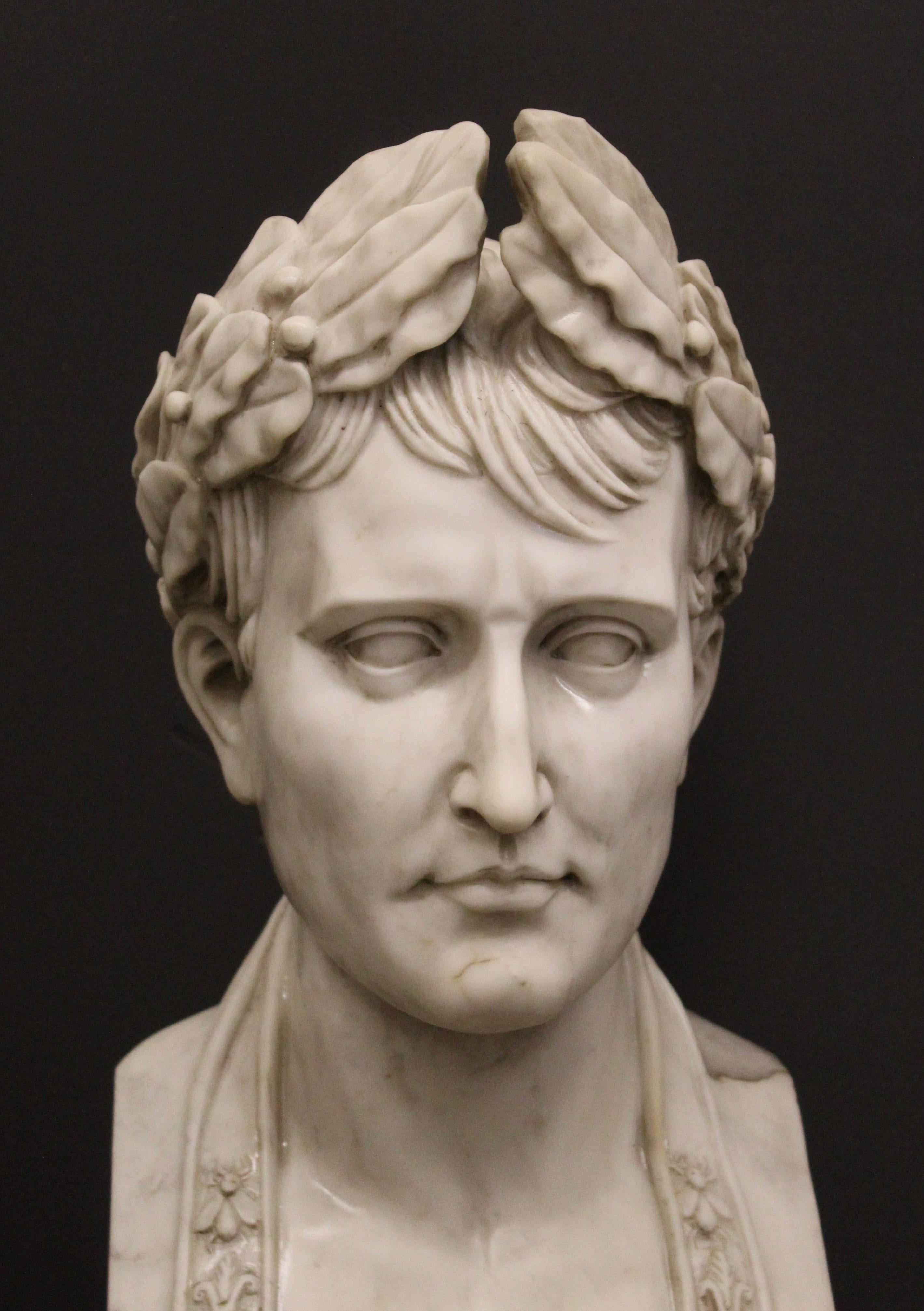 Napoleon from the model of Lorenzo Bartolini - sculpture in white marble.
    
