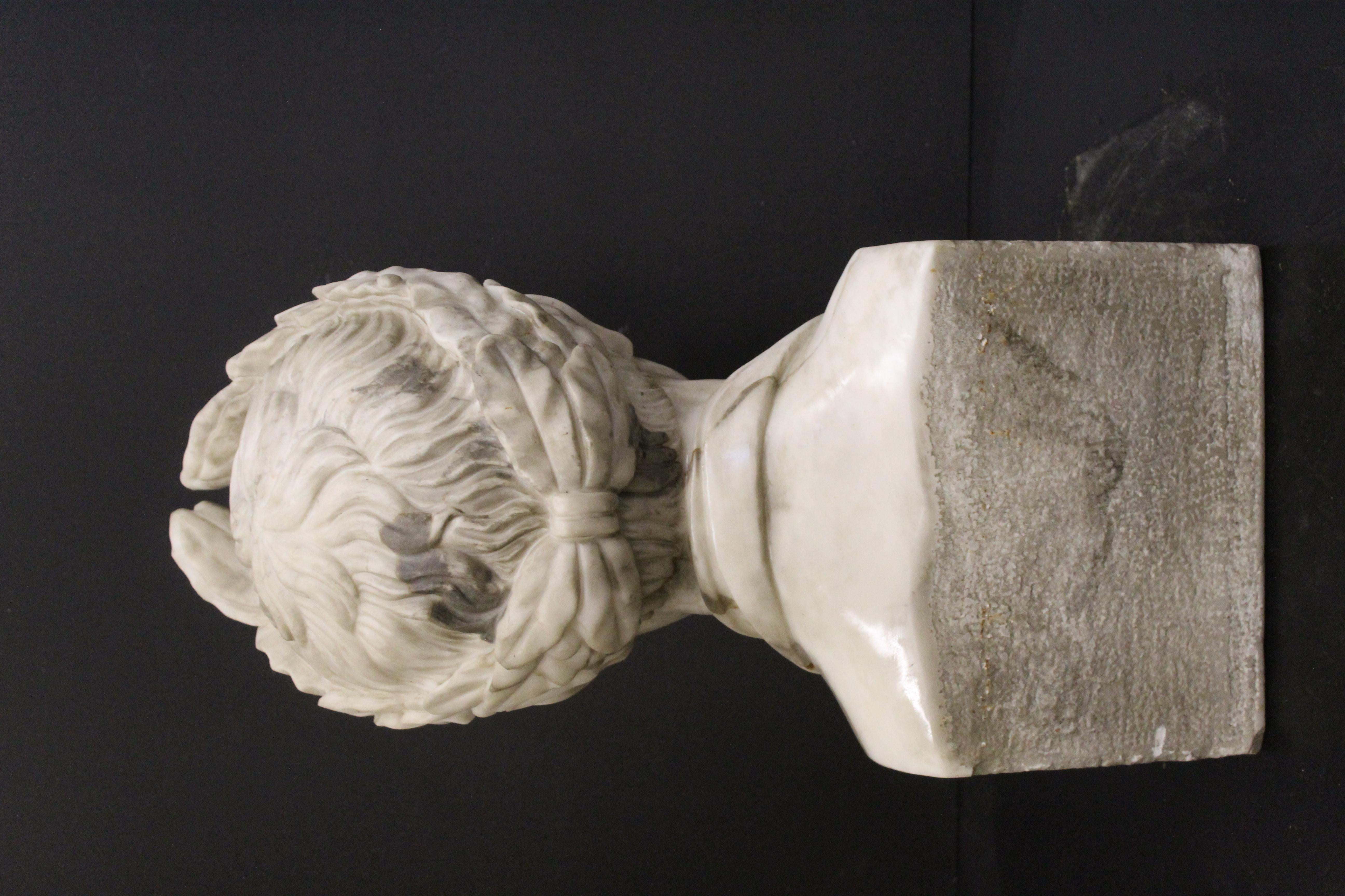 Napoleon from the Model of Lorenzo Bartolini, Sculpture in White Marble For Sale 1