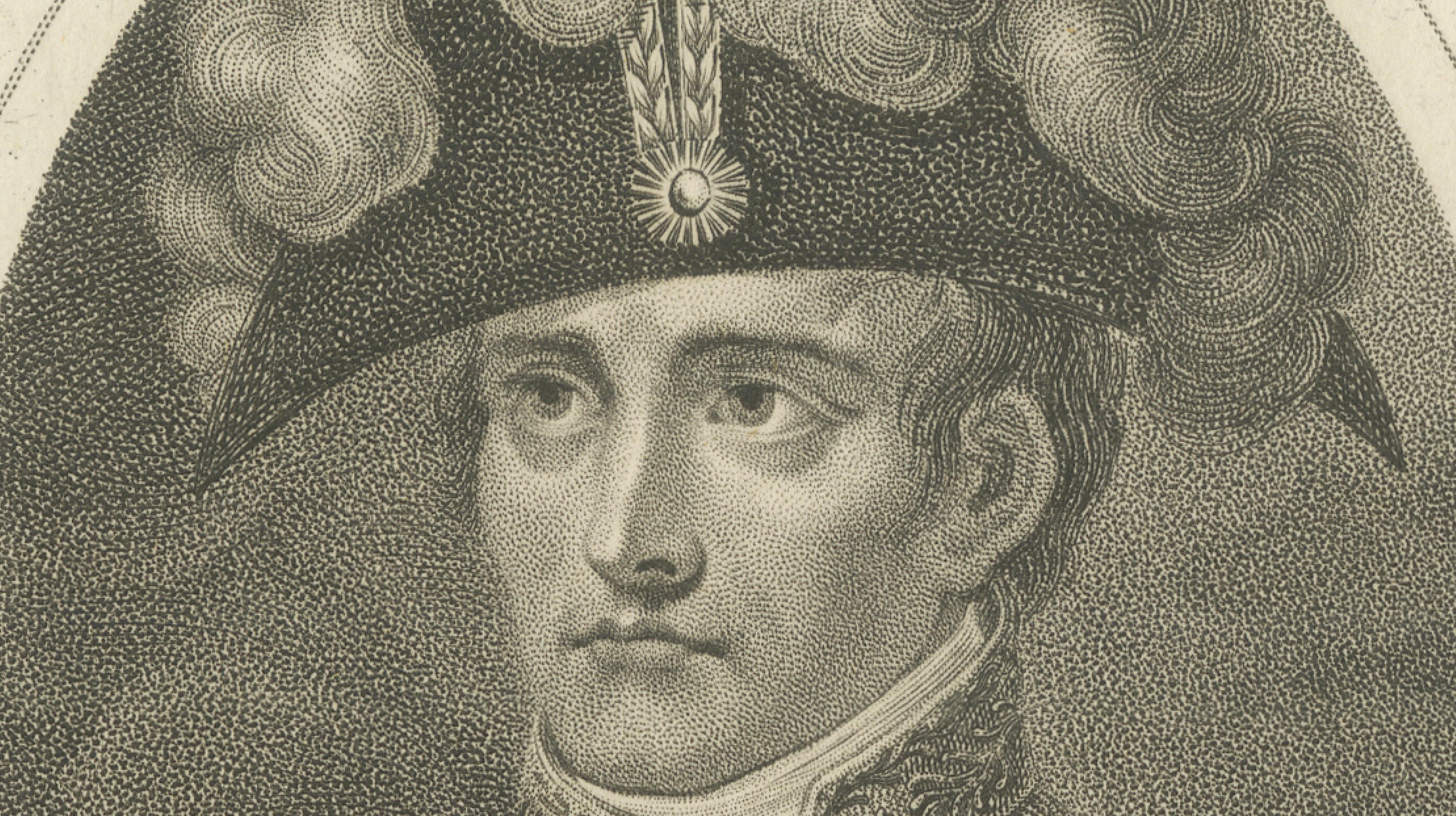 Napoleon I Portrait, Emperor of France, Stipple Engraving c.1815
