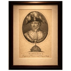 Portrait de Napoléon Ier, empereur des Français, gravure au poinçon c.1815
