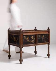 Antique Napoleon II Jardinière with Floral & Bird Motifs, Circa 1880