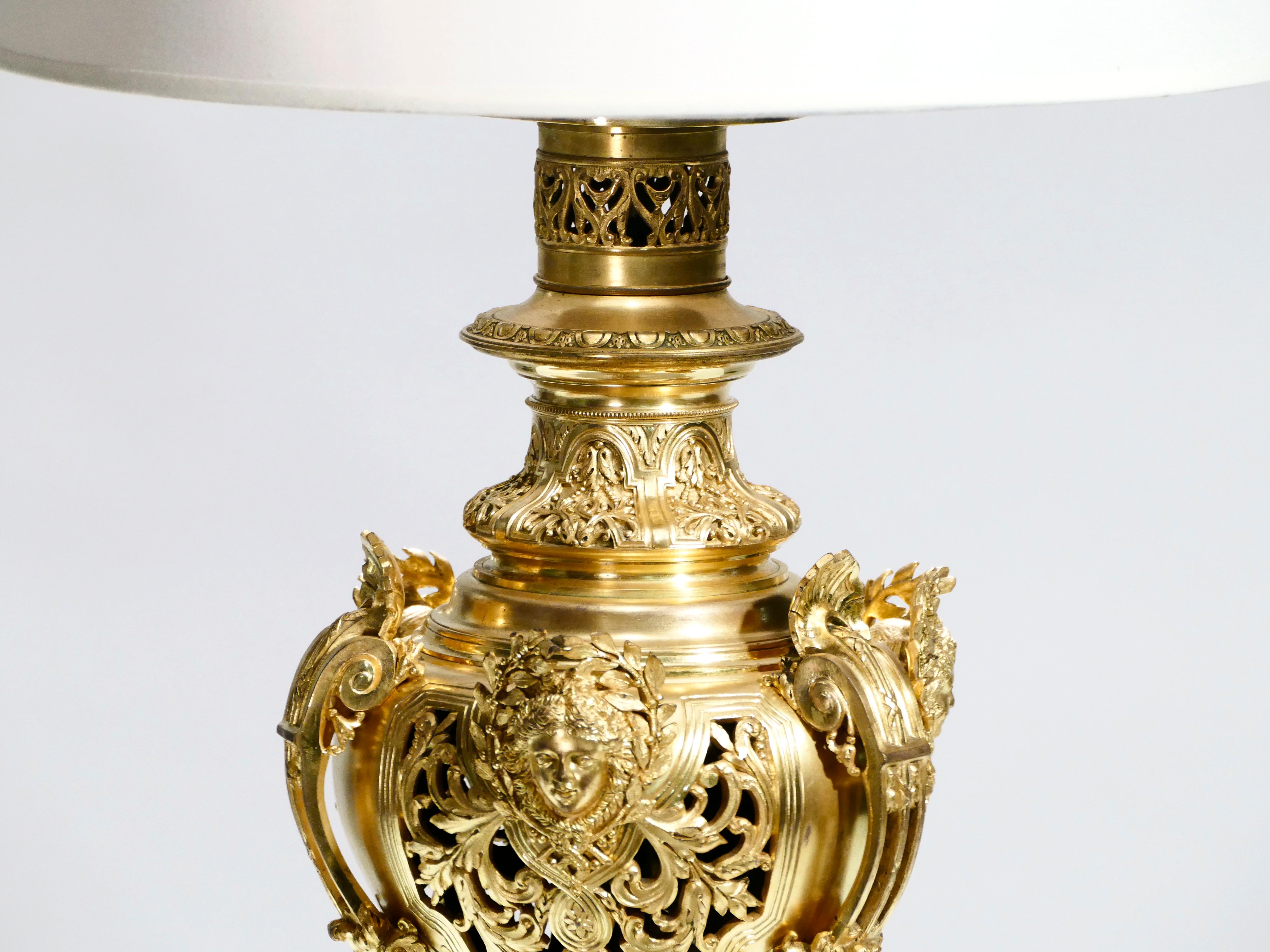 Napoleon III 19th Century French Bronze Lamp 7