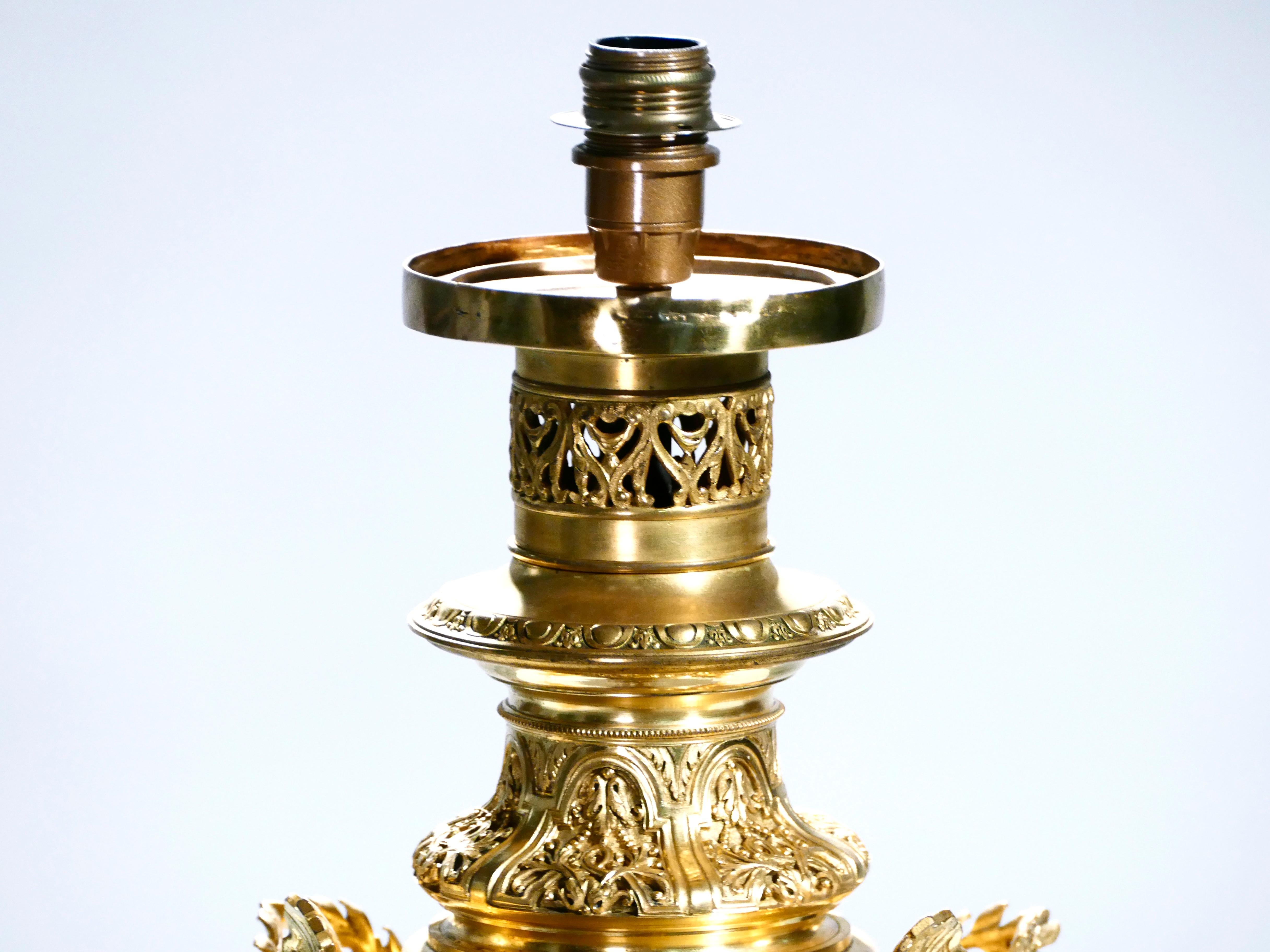 Napoleon III 19th Century French Bronze Lamp 8