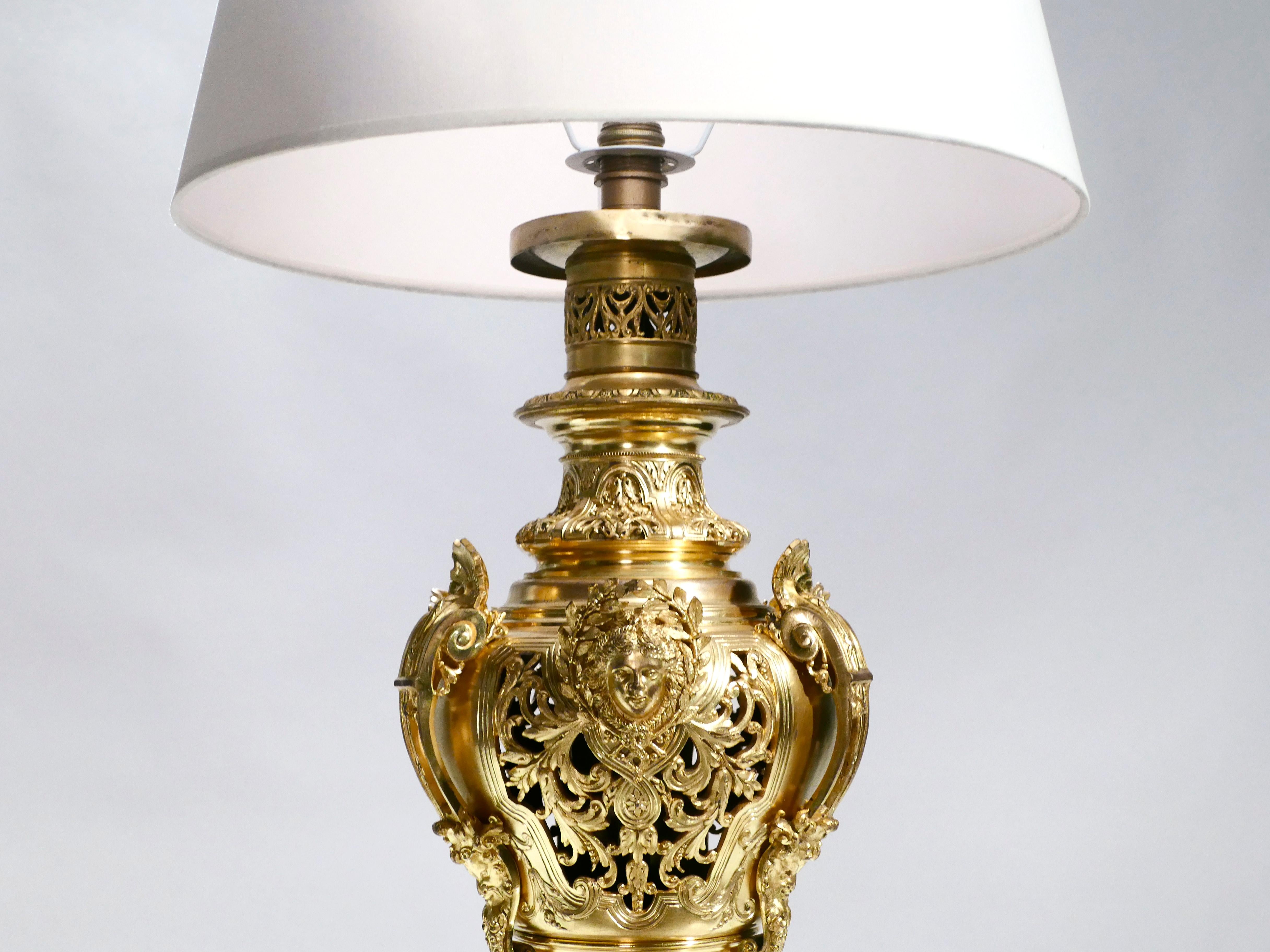 Napoleon III 19th Century French Bronze Lamp 6