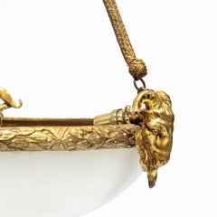 Napoleon III Alabaster Hanging Lamp
