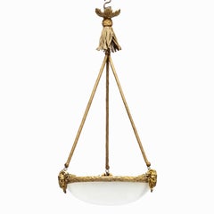 Napoleon III Alabaster Hanging Lamp