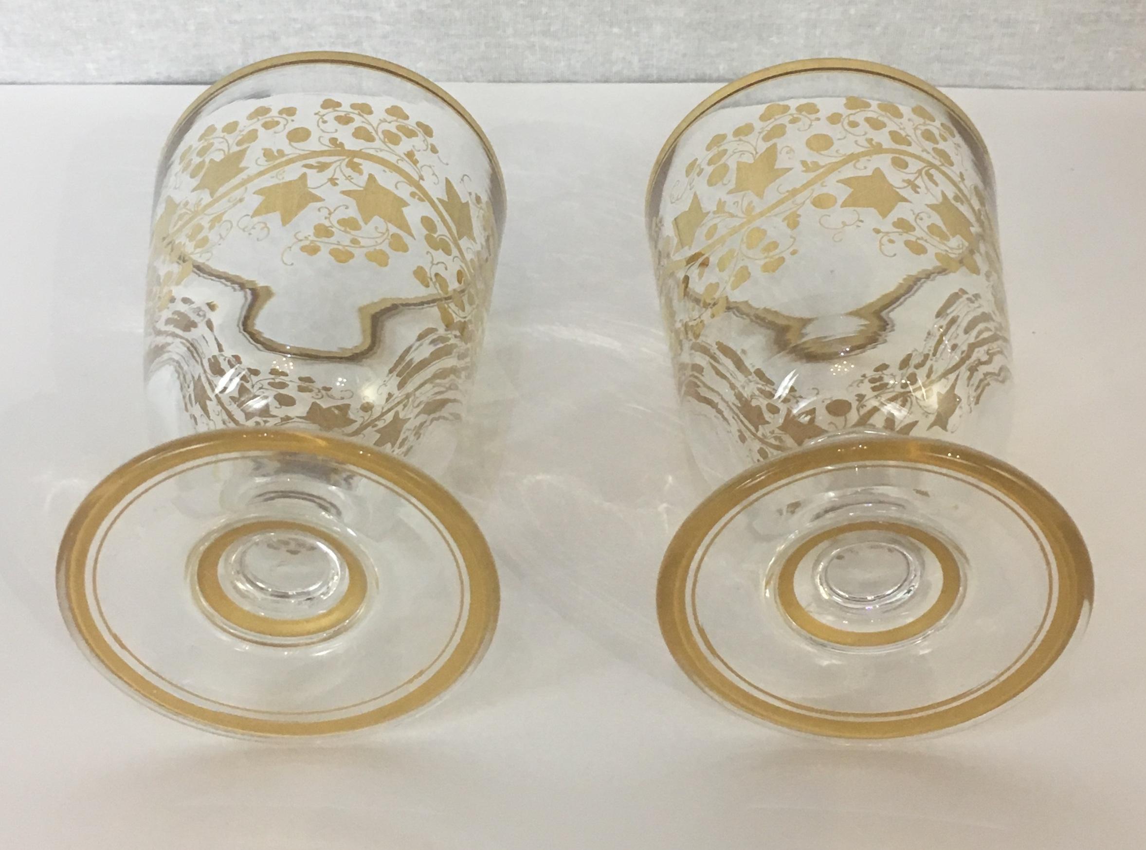 Baccarat Crystal Liquor Set for Two, Napoleon III Era In Good Condition In Miami, FL