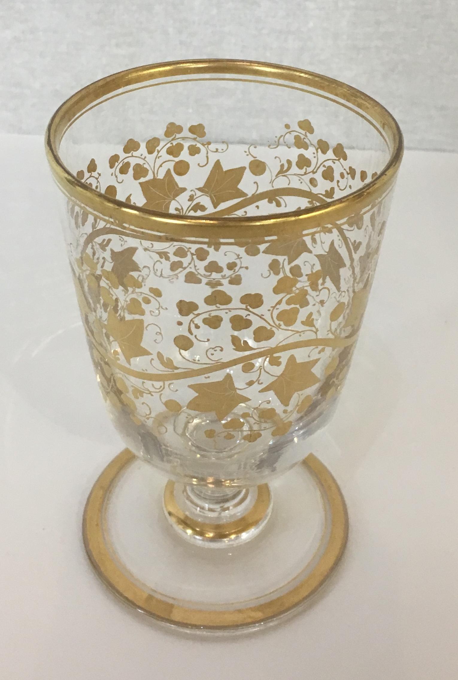 Napoleon III Baccarat Gold Crystal Liquor with Gilt Enamel Decoration 2