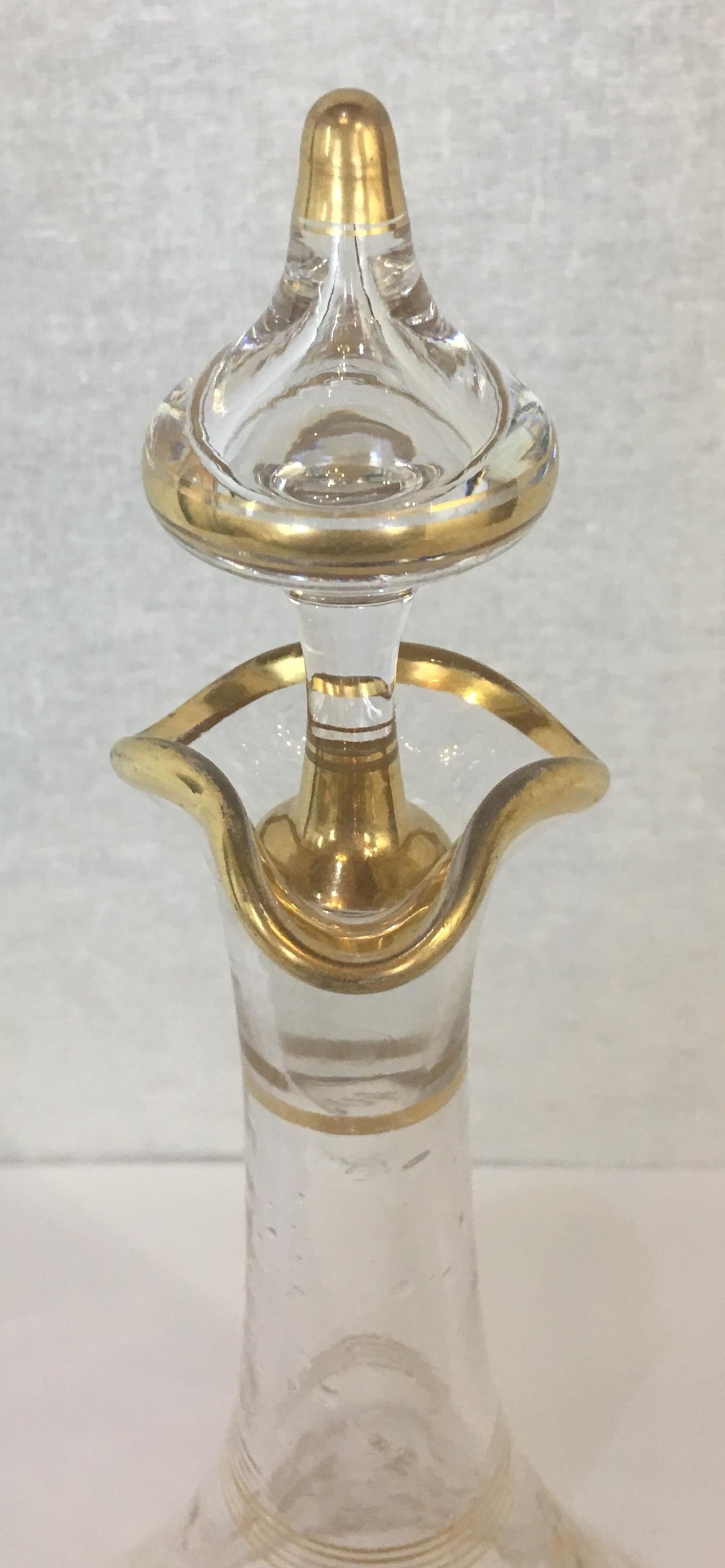 Napoleon III Baccarat Gold Crystal Liquor with Gilt Enamel Decoration 4