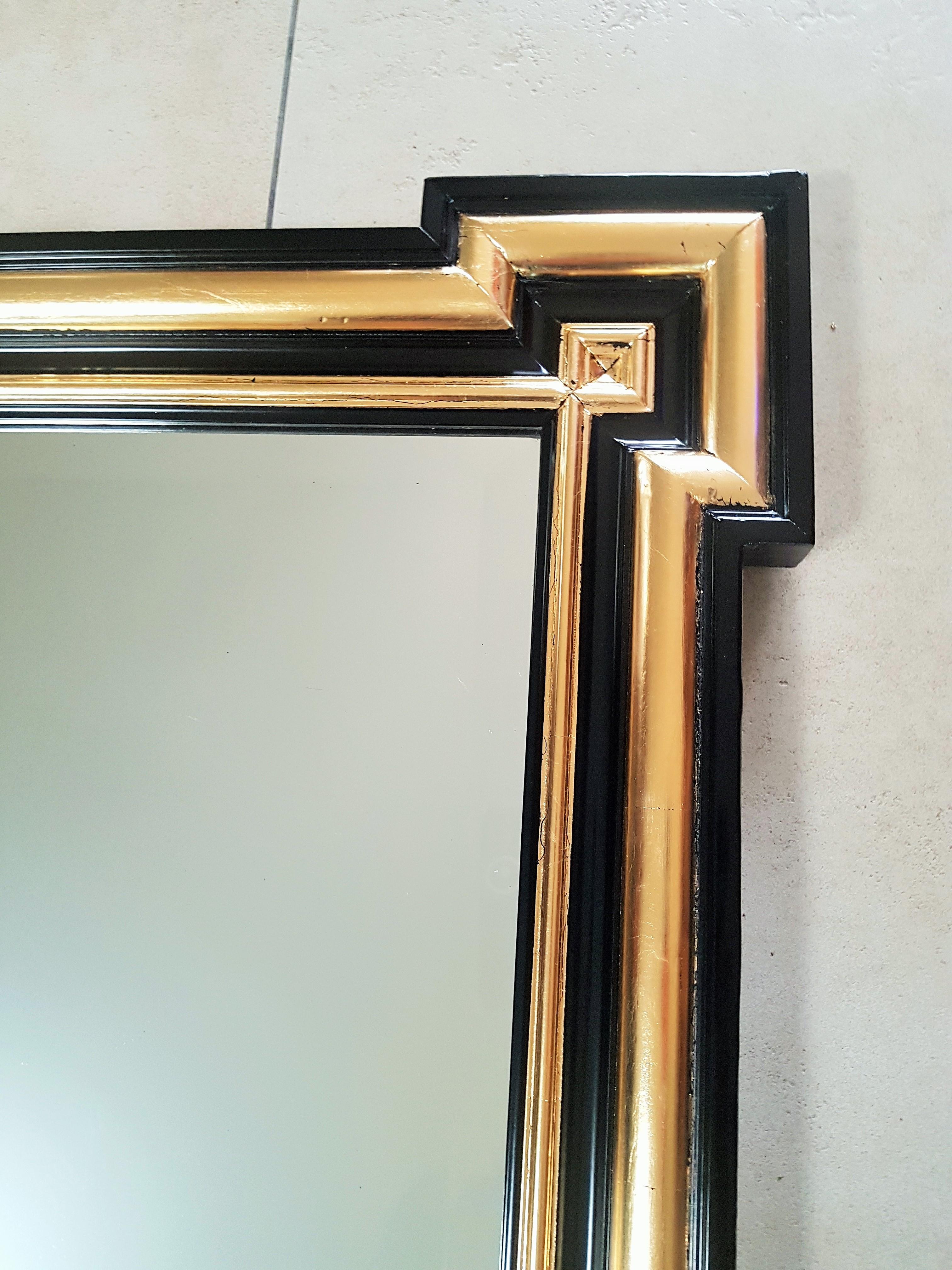 Napoleon III Baroque Period Gold Leaf Wall Mirror, France, 1860 For Sale 3