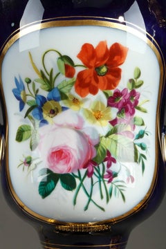 Napoleon III Bayeux Porcelain Oil Lamps