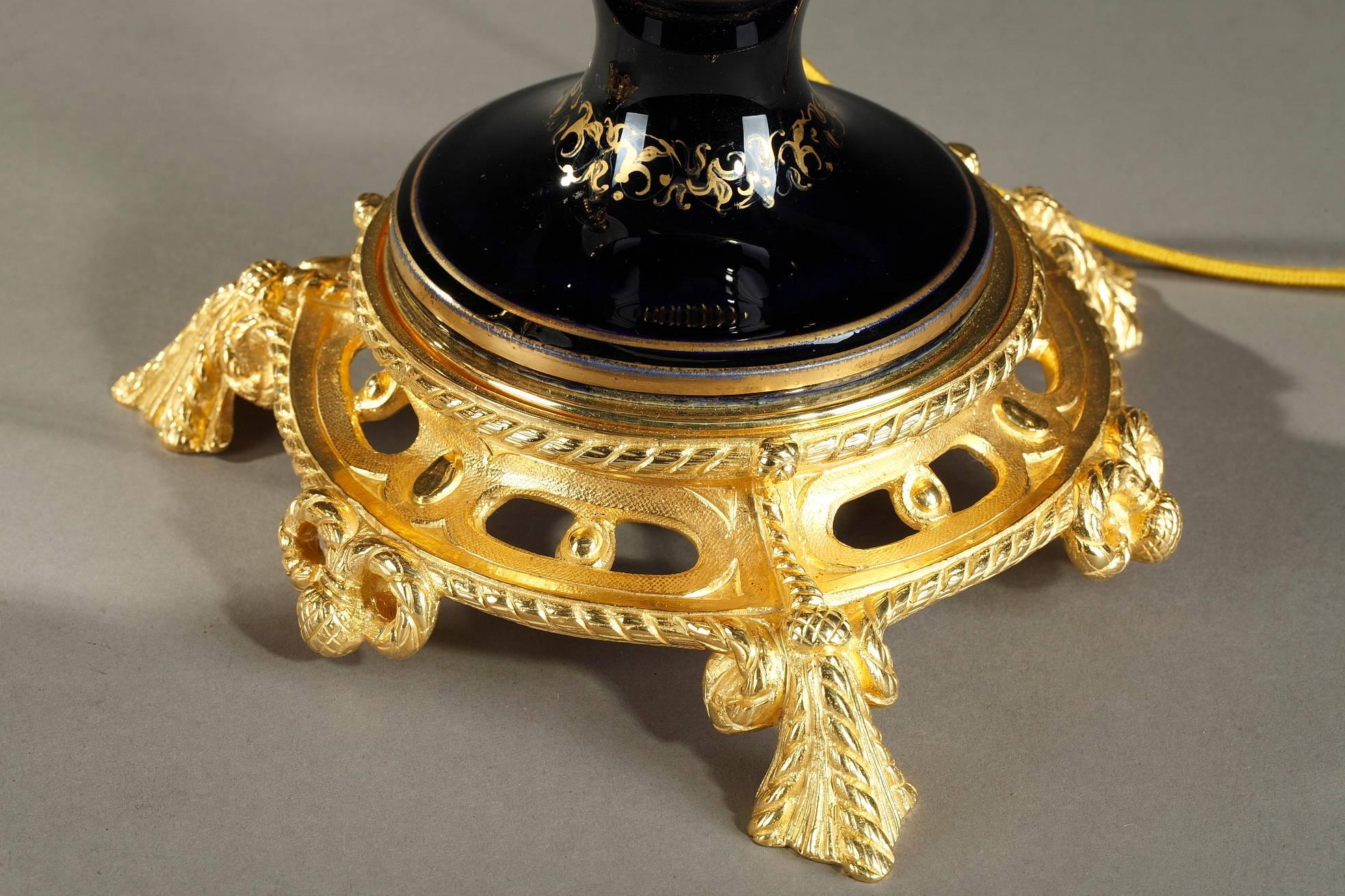 Napoleon III Bayeux Porcelain Oil Lamps 2