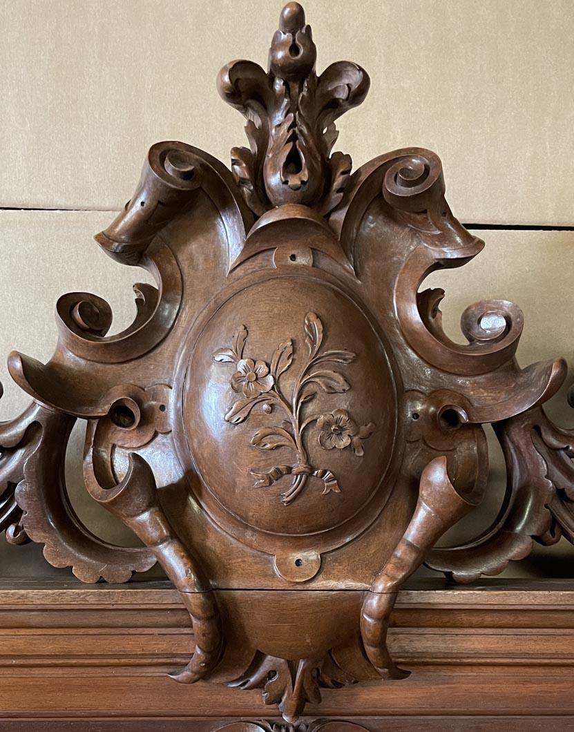 Noyer Lit Napoléon III en noyer, 19e siècle en vente