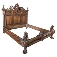 Napoleon III bed in walnut, 19th century
