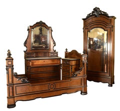 Mobilier de chambre à coucher Napoléon III, France, vers la seconde moitié du XIXe siècle