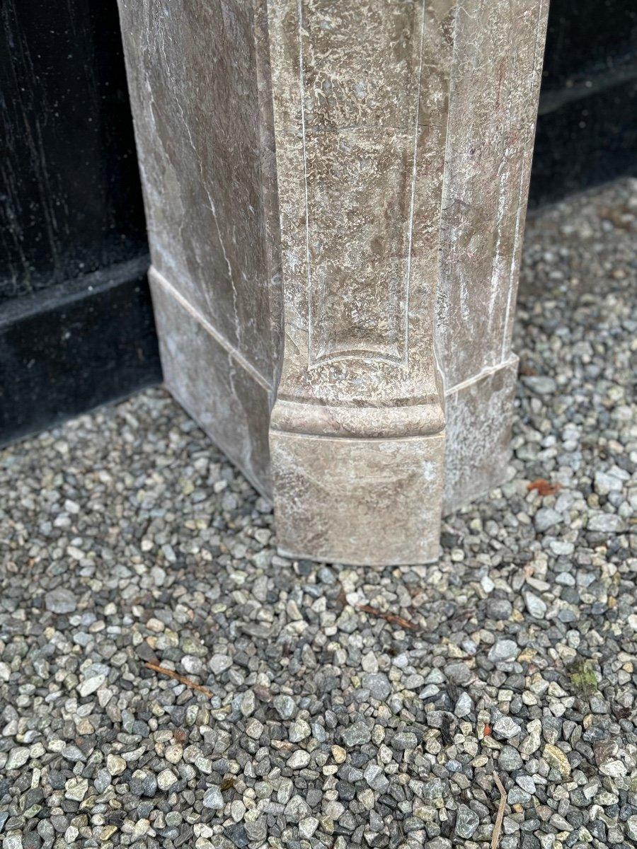Cheminée Napoléon III en marbre beige Lumel Circa 1900 Bon état - En vente à Honnelles, WHT