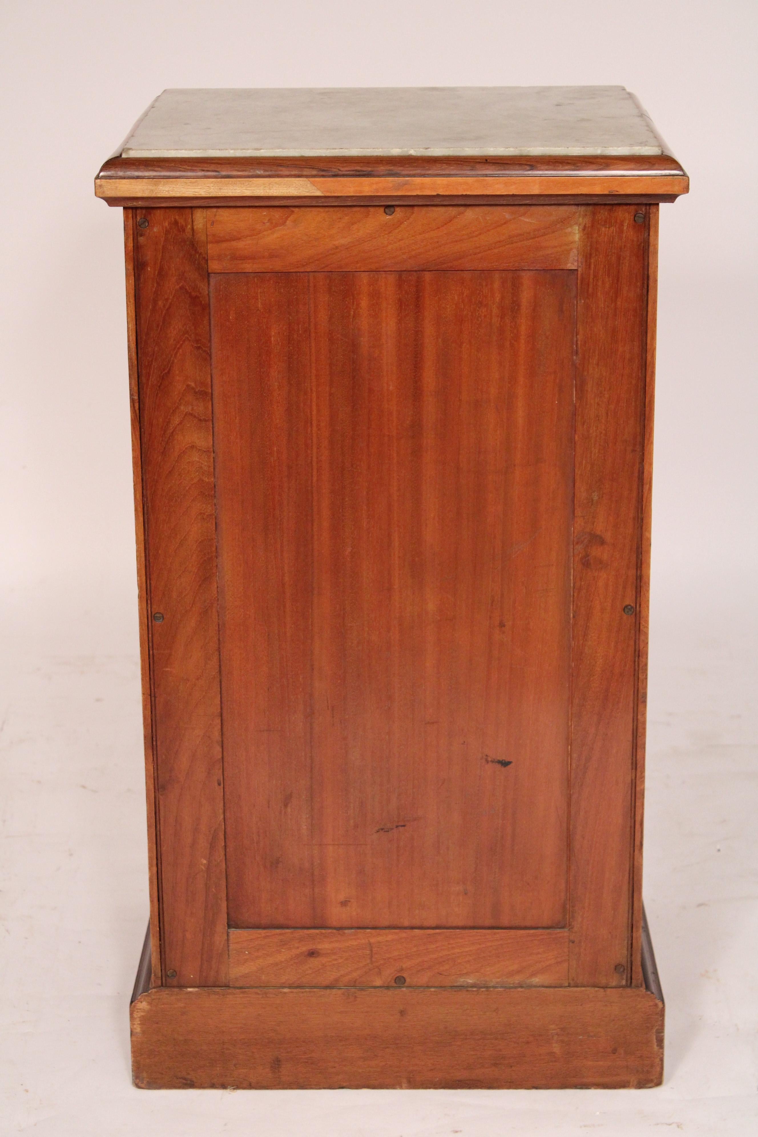 Marble Napoleon III Birch Occasional Cabinet For Sale