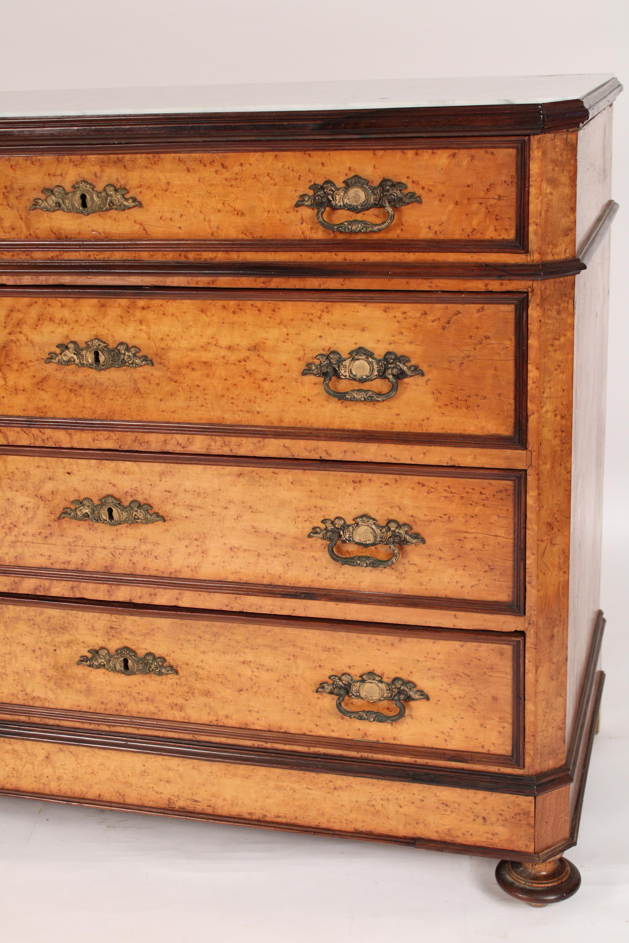 Napoleon III Birdseye Maple Chest of Drawers In Good Condition For Sale In Laguna Beach, CA