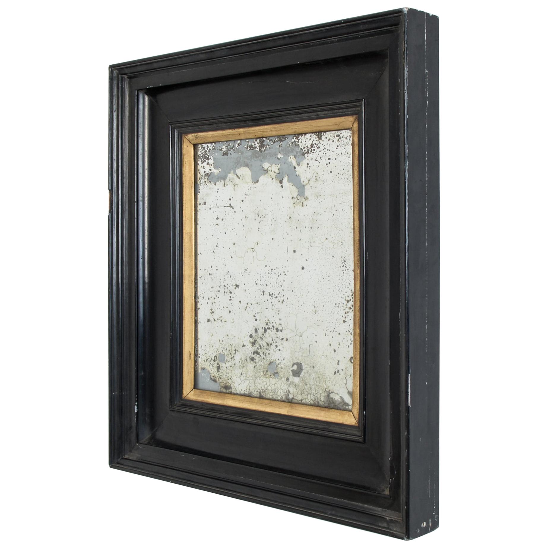 Napoleon III Black and Gold Mirror