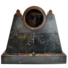 Napoleon III Black and Rouge Marble Mantle Clock with Multiple Complications