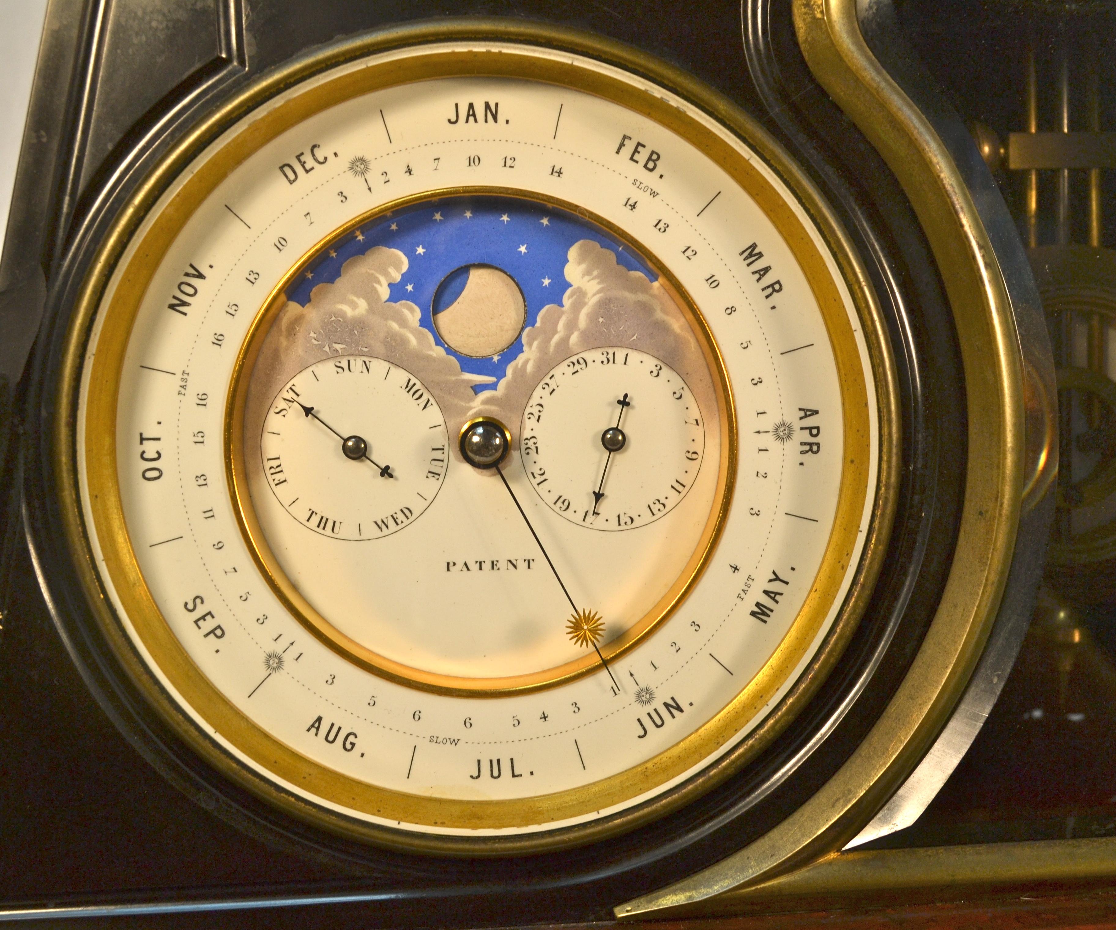 black napoleon mantel clock
