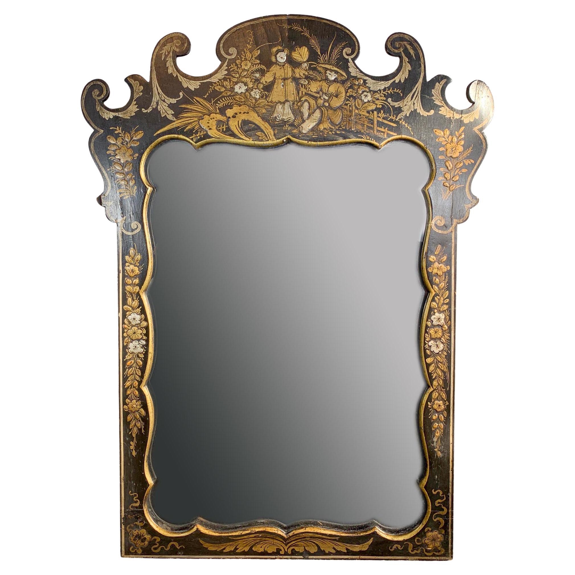 Espejo de Chinoiserie Negra Napoleón III procedente del patrimonio de Julio Verne
