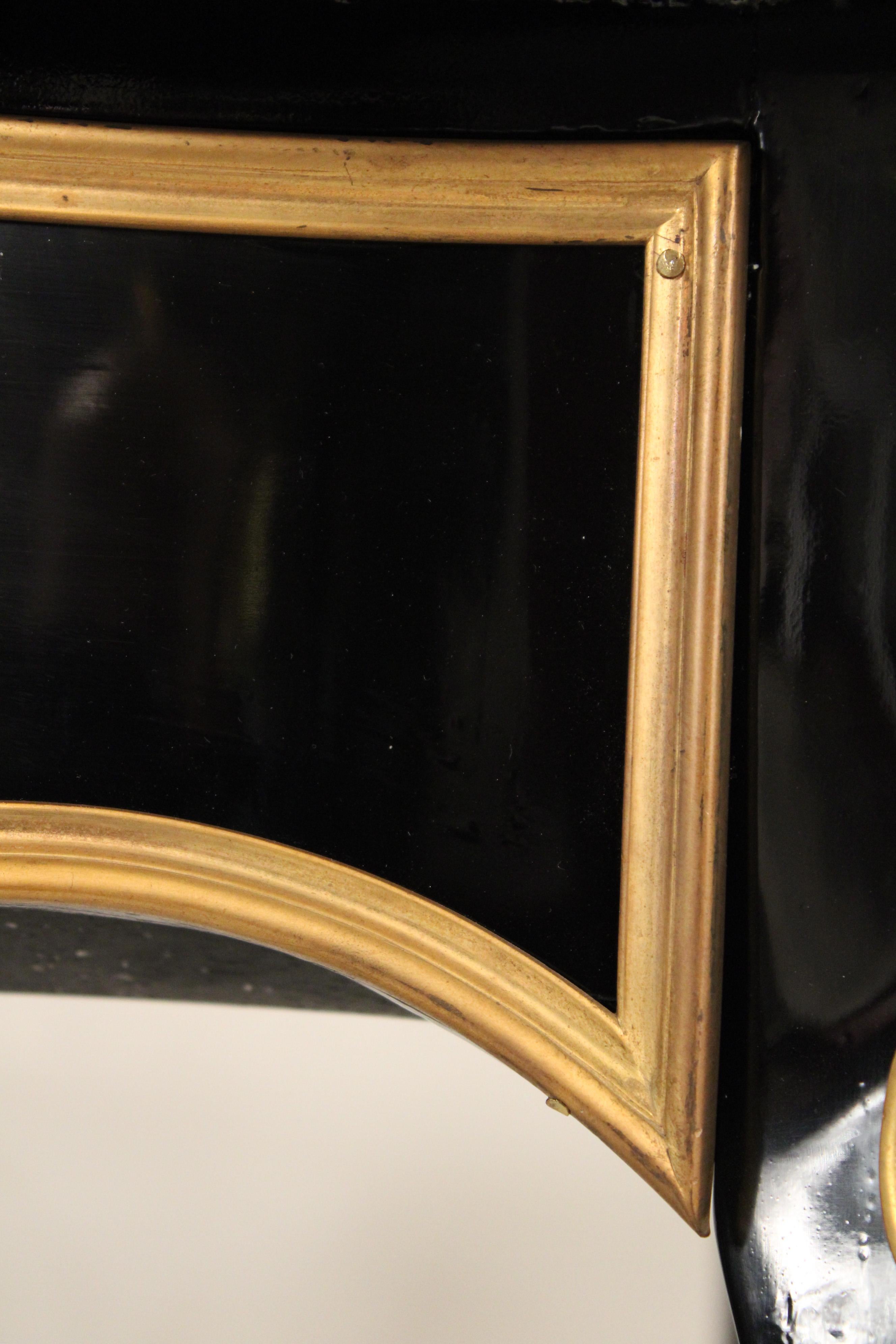 Napoleon III Black Lacquer and Gilt Bronze Mounted Writing Table / Center Table 7