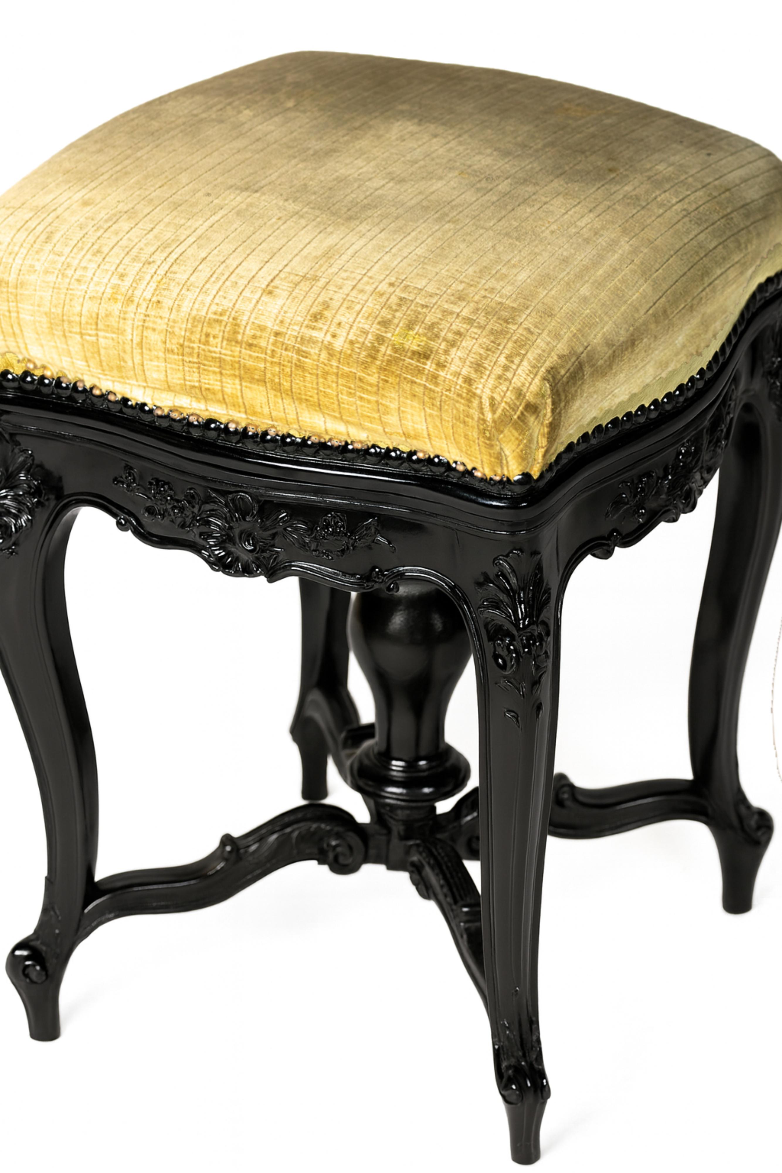 Sgabello per pianoforte in lacca nera Napoleone III, XIX secolo in vendita 3