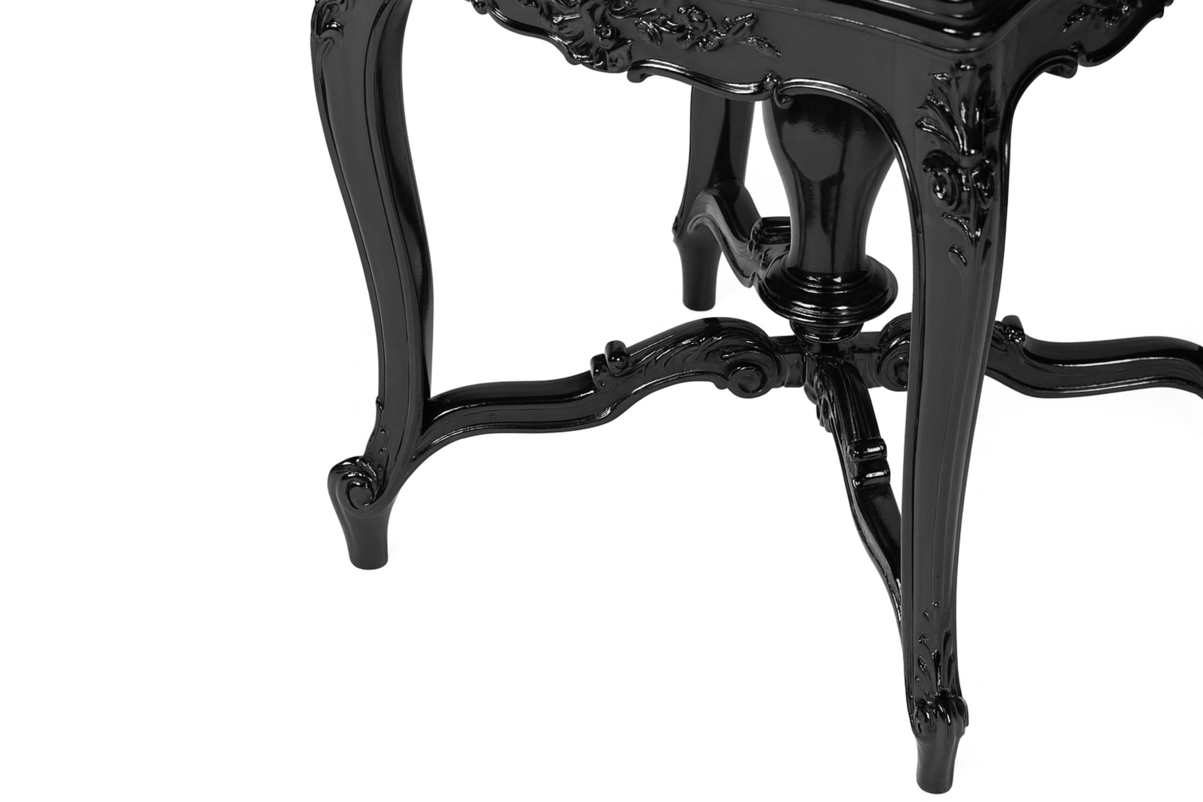 Sgabello per pianoforte in lacca nera Napoleone III, XIX secolo in vendita 4