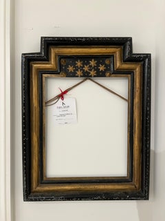 Cadre en tôle noire Napoléon III avec étoiles