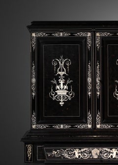 Napoleon III bonheur du jour secretary desk in wood and marquetry