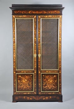 Napoleon III Bookcase In Ebony And Floral Marquetry