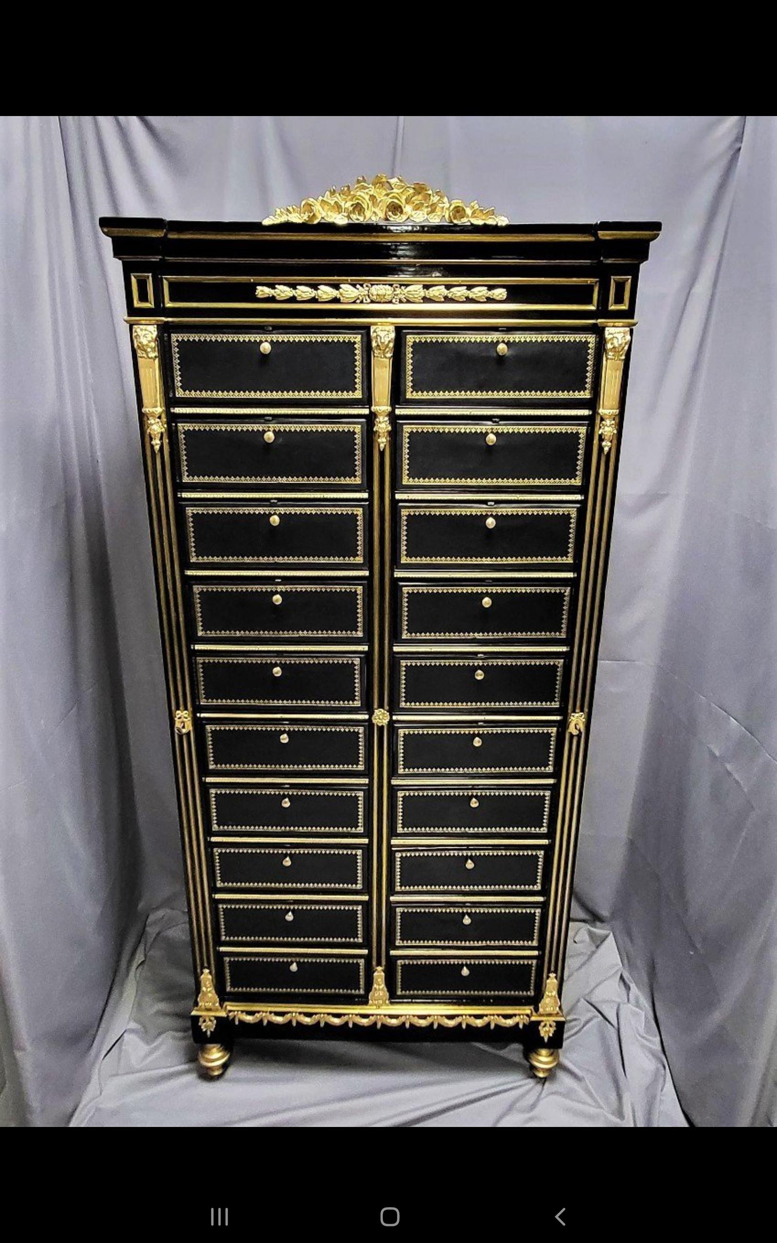 Napoleon III Boule 20 Cardboards Cabinet, France, 19th Century For Sale 4