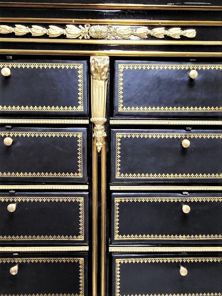 French Napoleon III Boule 20 Cardboards Cabinet, France, 19th Century For Sale