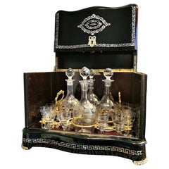 Napoleon III Boulle Crystal Liquor Cellar Cabinet, France, 1855