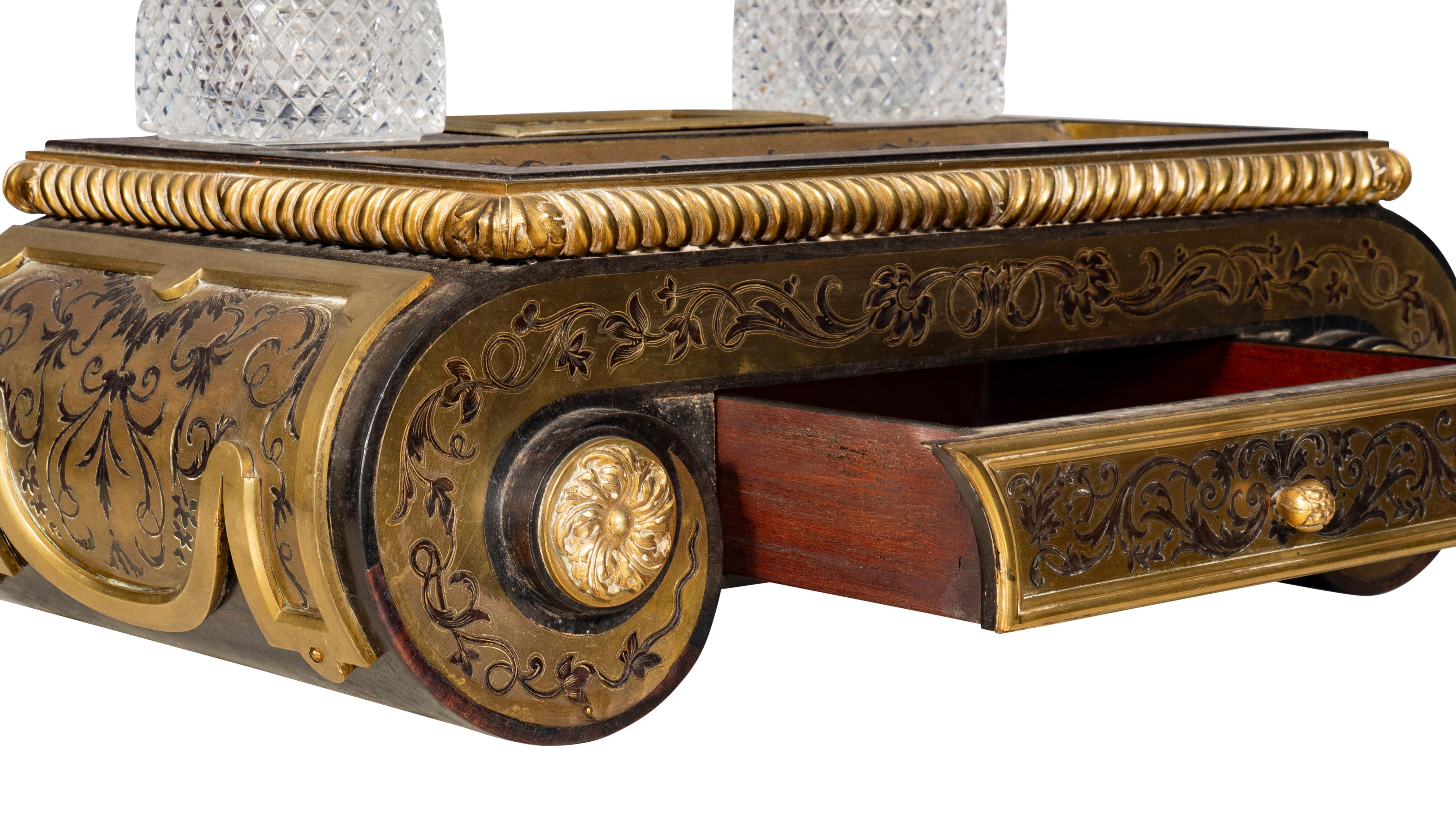 Napoleon III Boulle Inkstand For Sale 9