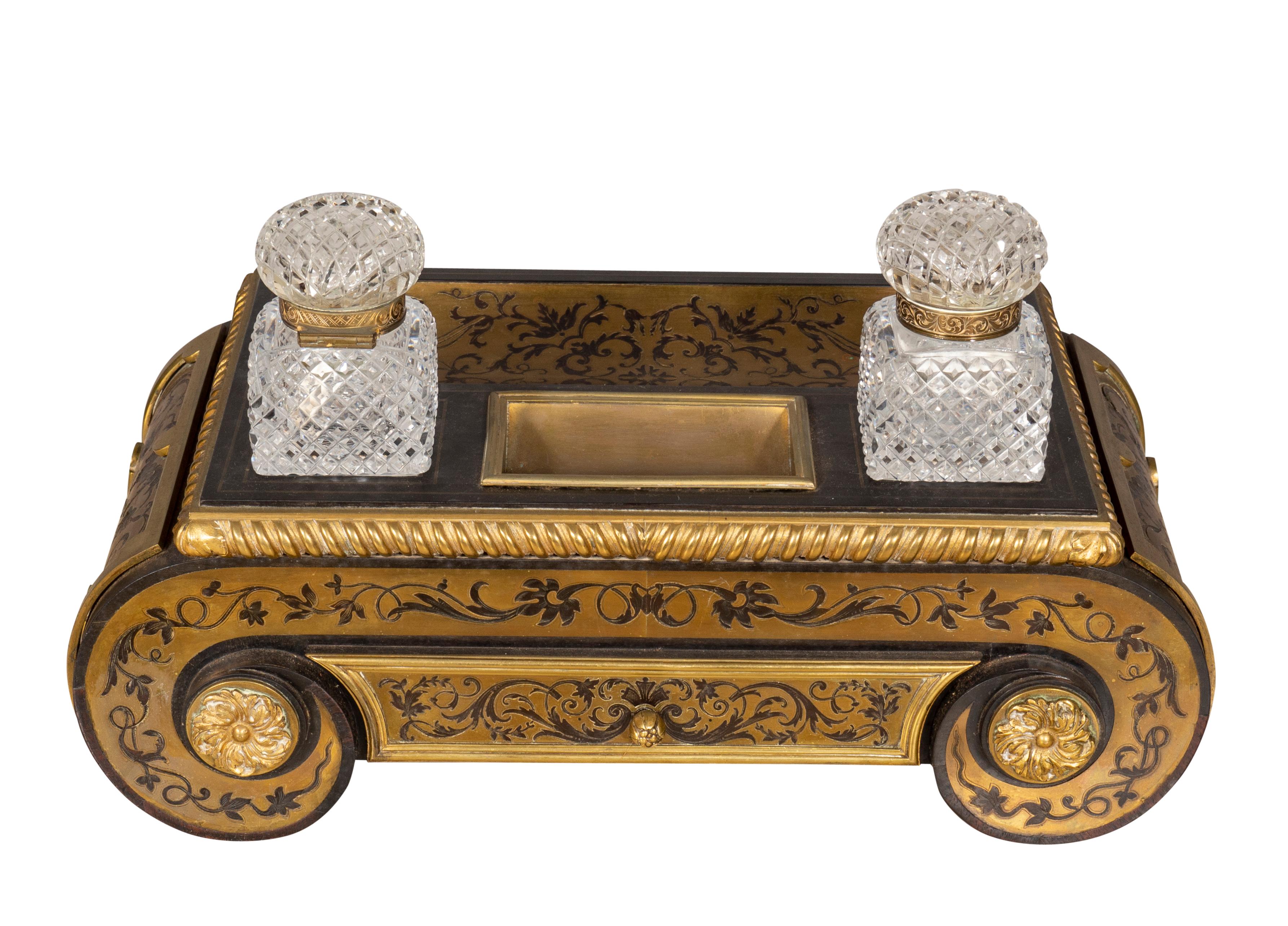 Louis XIV Napoleon III Boulle Inkstand For Sale