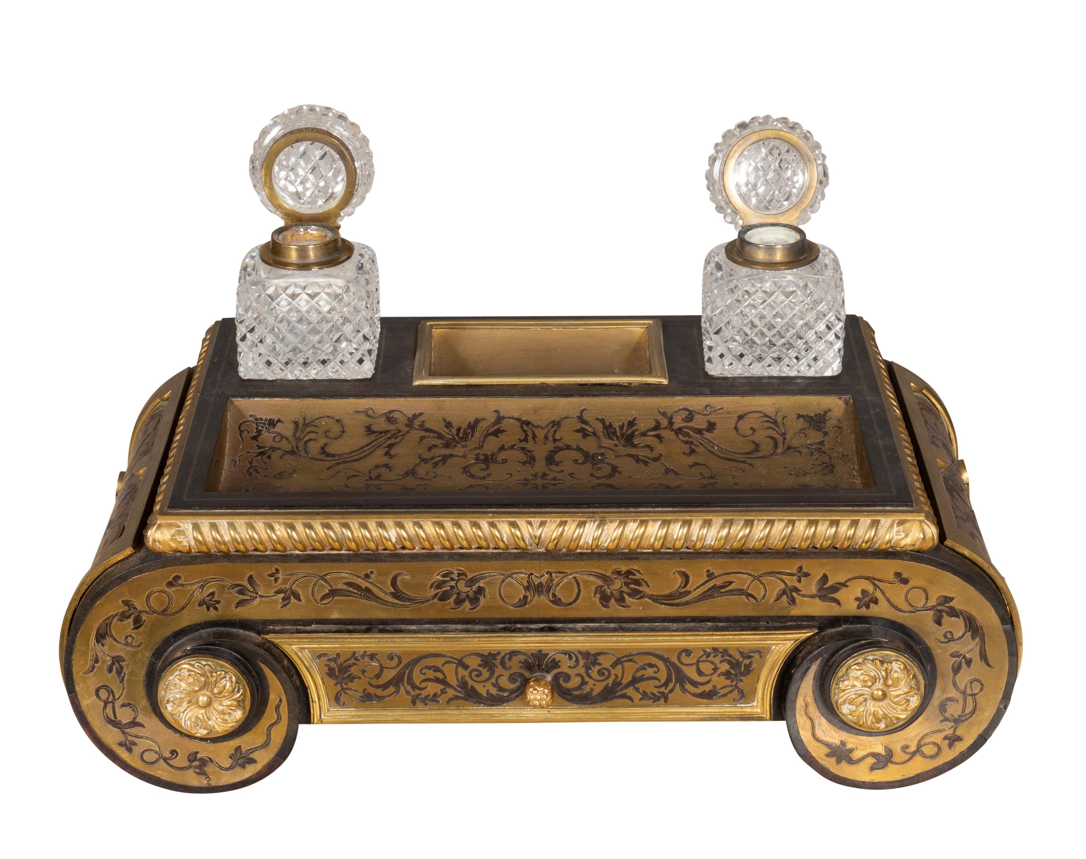 19th Century Napoleon III Boulle Inkstand For Sale
