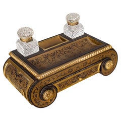 Antique Napoleon III Boulle Inkstand