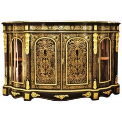 Napoleon III Boulle Large Sideboard Credenza, France, 1870