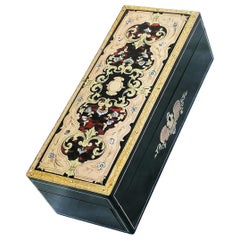 Napoleon III Boulle Marquetry Jewelry Gloves Box, France, 1875