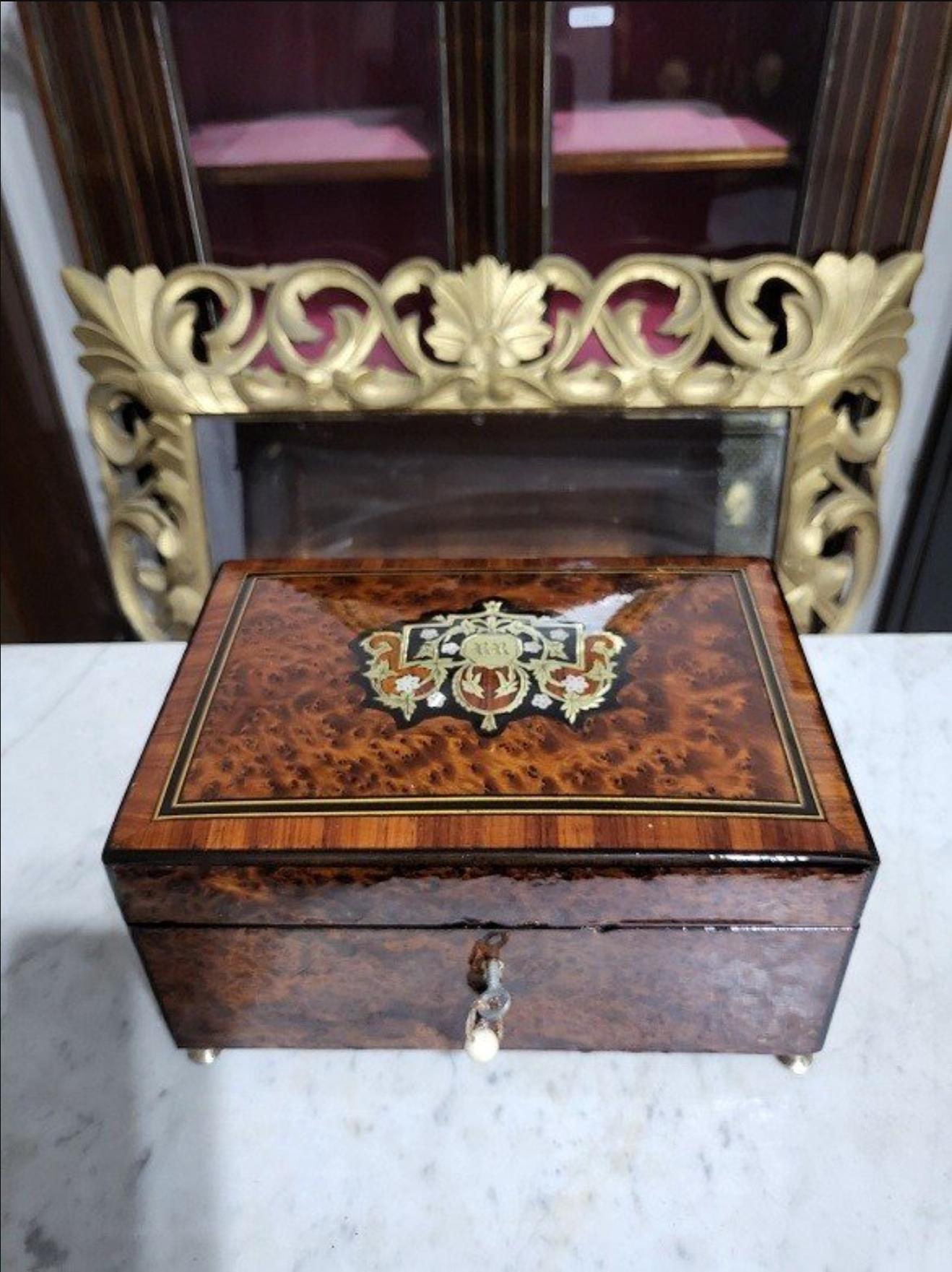 Napoleon III Boulle Marquetry Sewing Box, France, 1875 3