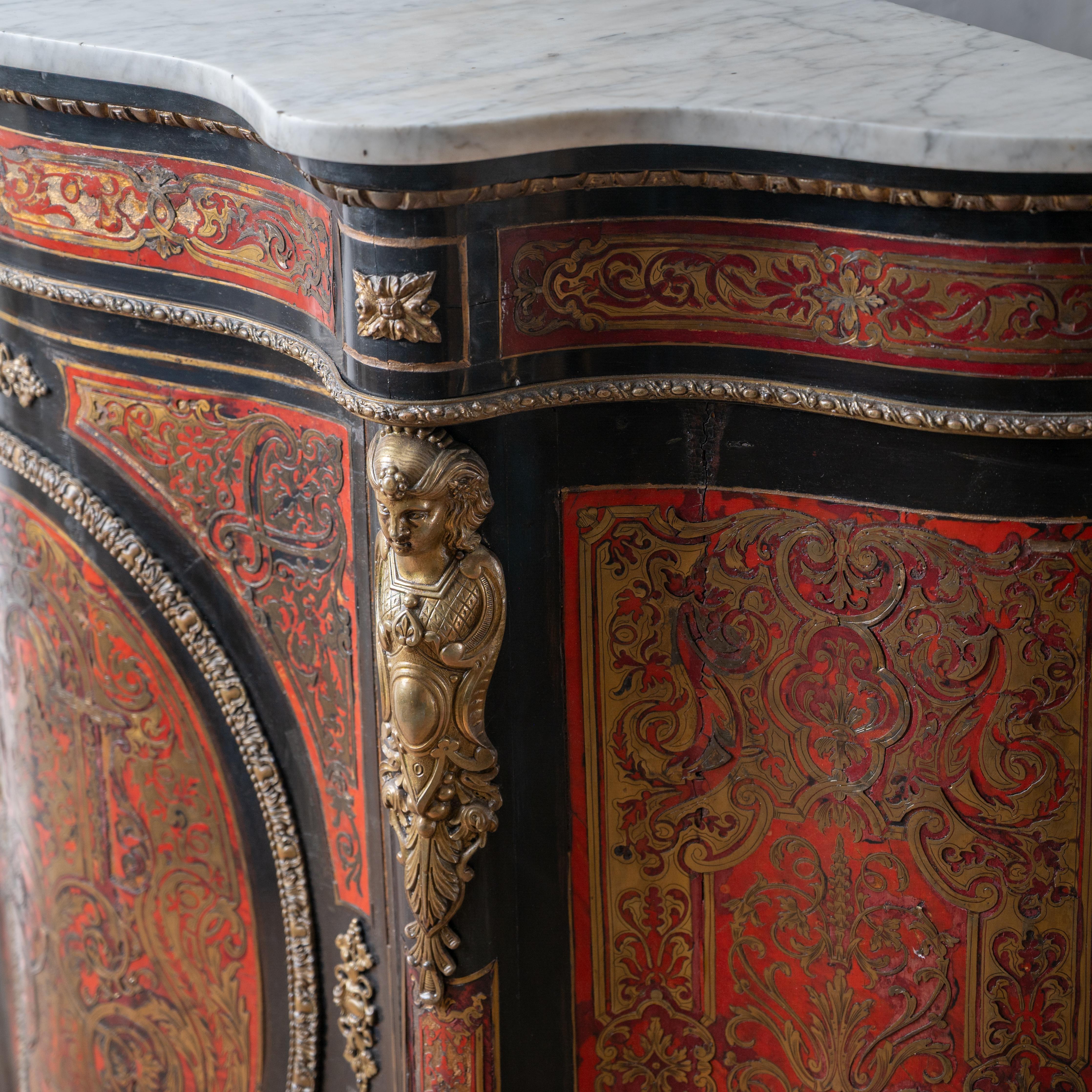 Napoleon III Boulle Marquetry Side Cabinet, c.1860 For Sale 4