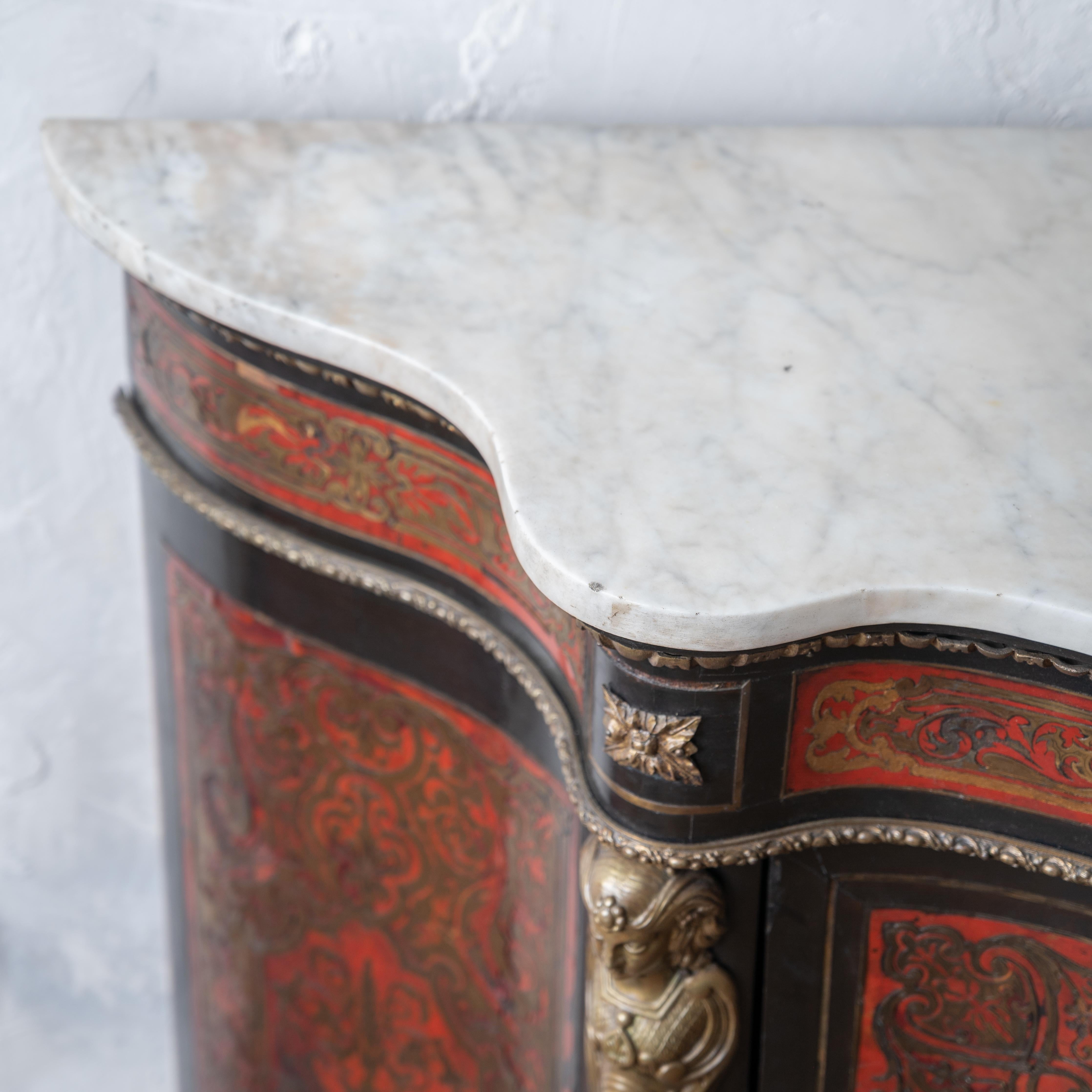 Mid-19th Century Napoleon III Boulle Marquetry Side Cabinet, c.1860 For Sale
