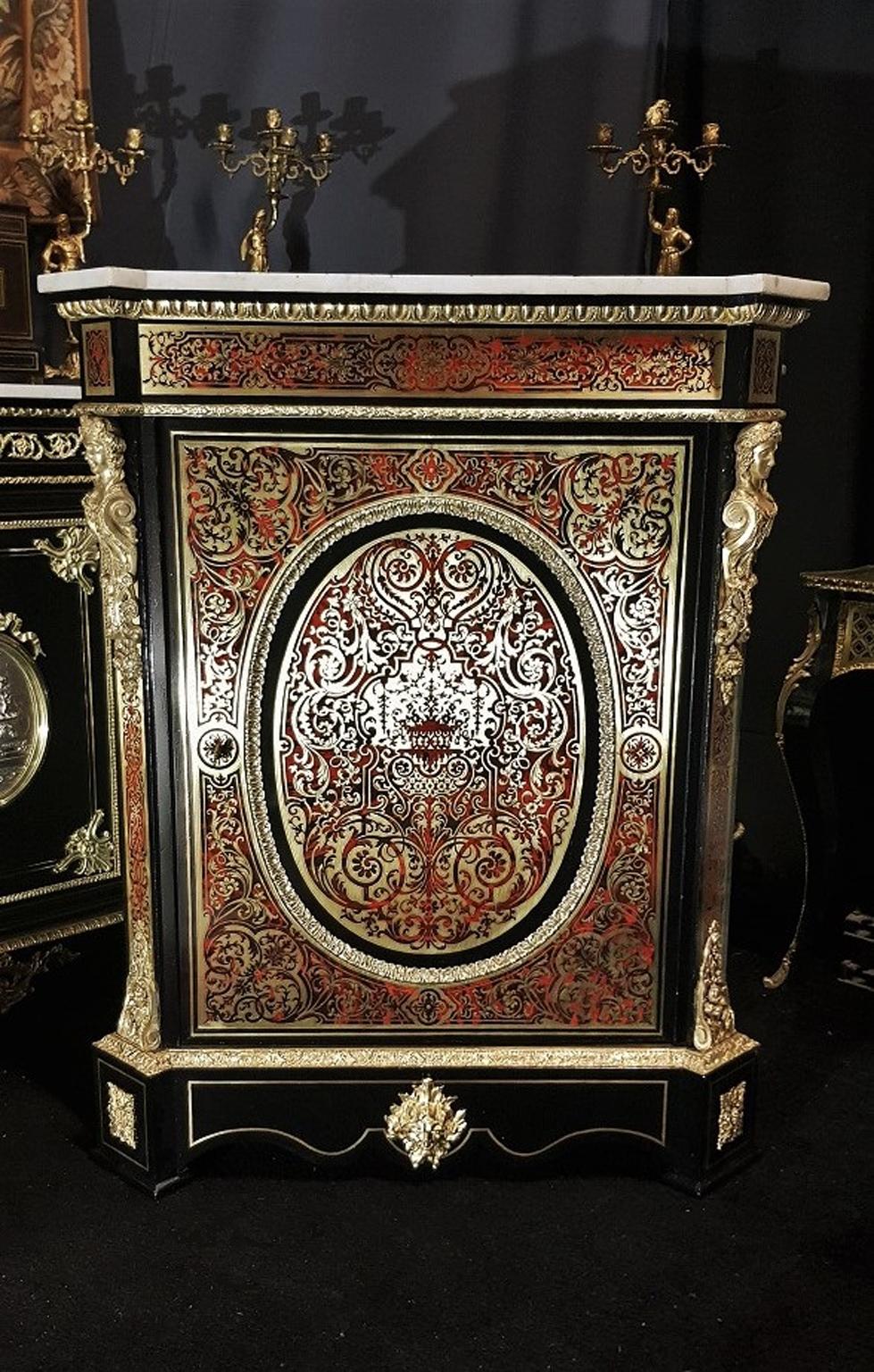  Napoleon III Boulle Marquetry Cabinet, France 1850 In Good Condition In Paris, FR