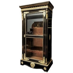 Napoleon III Boulle Vitrine Bookcase Cabinet, France, 1865