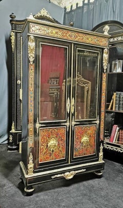 Libreria Vitrine Napoleone III Boulle, Francia, XIX secolo