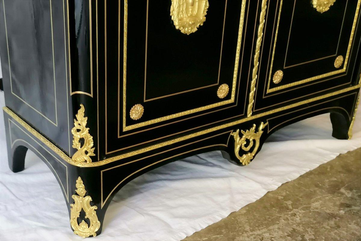 Napoleon III Boulle Vitrine Bookcase, France, 19th Century In Good Condition In Paris, FR